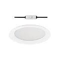 LED Einbau-Downlight CCT, IP44, rund, Ø 23.7cm, 30W 3000/4000/5500K 3200lm, UGR <19, mikroprismatisch 75°, weiß, DALI dimmbar