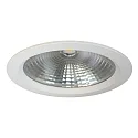 LED Einbau-Downlight, IP44 IK07, Ø24.2cm, max. 1050mA (exkl. BG), rund, dimmbar, weiß / Glas klar, 37W 4000K 4800lm 70°