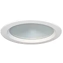 LED Einbau-Downlight, IP44 IK07, Ø24.2cm, max. 1050mA (exkl. BG), rund, dimmbar, weiß / Glas satiniert, 37W 3000K 4450lm 82°