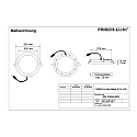 LED Recessed Downlight, 48W, 3000K, 4000lm, IP44, very flat, white