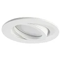 LED Einbau-Downlight, IP20, rund, Ø 8.4cm, GU10 (inkl.), 30° schwenkbar, 5W 4000K 500lm 45°, weiß