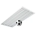 LED Einbau-Rasterleuchte, 62cm, 87°, 47W, 4000K, 25700lm, CRI 80, ballwurfsicher, IP20, weiß, DALI dimmbar