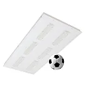 Frisch-Licht recessed luminaire DALI controllable, ball proof IP40, white dimmable 220W 29900lm 4000K 90° 90°