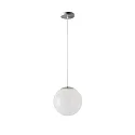 LED Kugelpendelleuchte, Ø40cm, 355°, 52W, IK06, IP40, schaltbar, PMMA glänzend  weiß, 4000K, 7400lm