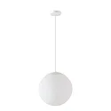 LED Kugelpendelleuchte, Ø60cm, 355°, 65W, IK01, IP40, schaltbar, Glas weiß, 4000K, 9100lm, Baldachin weiß