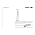 Frisch-Licht LED Kugelpendelleuchte Glas, IP40 IK02, Ø 30cm, 22W 4000K 2800lm, schaltbar, Baldachin chrom