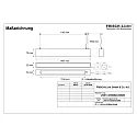 light bar MICROPAL®, UGR<19 / 1407MM / 830 direct, multipower, with suspension kit IP40, black 