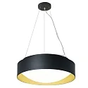 LED Pendelleuchte PREMIUM ARCHITEKTUR, Ø 30,8cm, 18W, 3000K, 2100lm, IP20, IK02, TRIAC, schwarz/gold