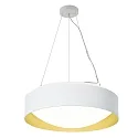 LED Pendelleuchte PREMIUM ARCHITEKTUR, Ø 30,8cm, 18W, 4000K, 2100lm, IP20, IK02, CASAMBI/Bluetooth, weiß/gold