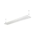 LED Pendelleuchte direkt / indirekt, IP20, mikroprismatisch, UGR <19, DALI dimmbar, weiß, 130cm, 28W 3000K 3800lm