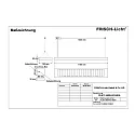 Frisch-Licht LED Pendel-Rasterleuchte direkt / indirekt, 116cm, IP20, UGR <19, DALI dimmbar, weiß, 39W 4000K 5100lm