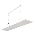 LED Office-Pendelleuchte, direkt / indirekt, 155cm, 70W 4000K 8500lm, UGR<19, Mikroprisma, ohne Baldachin + BG, weiß