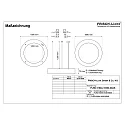 Frisch-Licht LED-Pendel-Ringleuchte, IP40 IK06, direkt, Ø 189cm, DALI2, Ø 189cm, 132W 3000/4000/6500K, UGR<19, dimmbar, schwarz