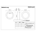 Frisch-Licht LED-Pendel-Ringleuchte, IP40 IK06, direkt, Ø 189cm, DALI2, Ø 189cm, 132W 3000/4000/6500K, UGR<19, dimmbar, weiß