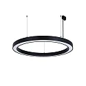 pendant luminaire Ø 62CM CCT Switch, direct / indirect, UGR < 19, multipower, ring shape IP40, black 