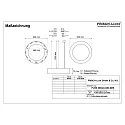 Frisch-Licht pendant luminaire Ø 62CM CCT Switch, direct / indirect, UGR < 19, multipower, ring shape IP40, black 