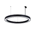 pendant luminaire Ø 80CM CCT Switch, direct / indirect, UGR < 19, multipower, ring shape IP40, black dimmable