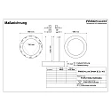 pendant luminaire Ø 98CM CCT Switch, direct / indirect, UGR < 19, multipower, ring shape IP40, black dimmable