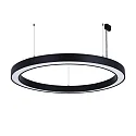 pendant luminaire Ø 133.5CM CCT Switch, direct / indirect, UGR < 19, multipower, ring shape IP40, black 