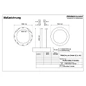 LED-Pendel-Ringleuchte, IP40 IK06, direkt / indirekt, Ø 150cm, DALI2, 3000/4000/6500K, UGR<19, dimmbar, schwarz