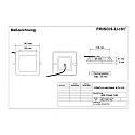 Frisch-Licht LED Einbau-Downlight, IP54 IK06, quadratisch, schaltbar, weiß / opal, 14x14cm, 12W 3000K 1100lm 95°