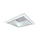 LED Einbau-Downlight, IP21 IK02, quadratisch, mikroprismatisch, UGR <19, schaltbar, weiß, 17x17cm, 10W 4000K 1000lm