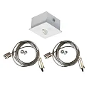 Zubehör für LED-Lichtkanal-Einzelleuchte, direkt, MICROPAL® - Seilabhängungs-Set 150cm (inkl. Anschlussbox in Leuchtenfarbe)
