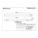 LED Spiegelleuchte, IP40 IK02, Stahlblech / PMMA, weiß, 150cm, 36W 3000K 3200lm 190°