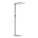 floor lamp MICROPAL®, UGR<16 with sensor, direct / indirect, programmable, with touch dimmer IP20, silver dimmable