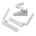 Wandbefestigungssatz mit Arretierung für LED Feuchtraum-Wannenleuchten, weiß