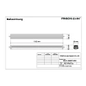 LED Damp proof luminaire, 36W, quick mounting, 4000K, 5000lm, IP66, grey