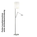 Knapstein LED Floor lamp 952, nickel matt, shade chintz dark taupe