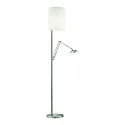 Knapstein LED Floor lamp 952, nickel matt, glasses opal matt white