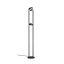 LED Stehleuchte WEGA-S, 4-flammig, rund, 48W, 2200-3000K, 5096lm, IP20, dimmbar, schwarz