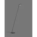 LED Stehleuchte YORI-S, 1-flammig, rund, 8W, 2700K, 1070lm, IP20, dimmbar, schwarz