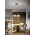 Knapstein LED Pendelleuchte SARA-40, Ø 40cm, 48W 2200-3000K, CRi >90, mit Gestensteuerung, höhenverstellbar, dimmbar, Mattnickel