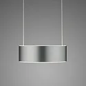 Knapstein LED Pendelleuchte ZERA-1, 1-flammig, 2x 12W, 2200-3000K, 2548lm, IP20, dimmbar, Acrylabdeckung weiß, mattnickel