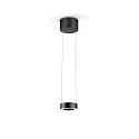 LED Pendelleuchte ZERA-1, 1-flammig, 2x 12W, 2200-3000K, 2548lm, IP20, dimmbar, Prismenabdeckung, schwarz