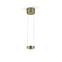 LED Pendelleuchte ZERA-1, 1-flammig, 2x 12W, 2200-3000K, 2548lm, IP20, dimmbar, Acrylabdeckung weiß, Effekt bronze
