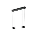 LED Pendelleuchte ZERA-2, 2-flammig, 4x 12W, 2200-3000K, 5096lm, IP20, dimmbar, Acrylabdeckung weiß, schwarz