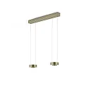 LED Pendelleuchte ZERA-2, 2-flammig, 4x 12W, 2200-3000K, 5096lm, IP20, dimmbar, Acrylabdeckung weiß, Effekt bronze