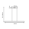 Knapstein LED Pendelleuchte LINDA-72, 33W, 2200-3000K, 4006lm, IP20, dimmbar, schwarz