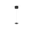 LED Pendelleuchte DAJA-1, 1-flammig, rund, 12W, 2200-3000K, 1274lm, IP20, dimmbar, schwarz