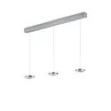 LED Pendelleuchte DAJA-3, 3-flammig, rund, 36W, 2200-3000K, 3822lm, IP20, dimmbar, nickel matt