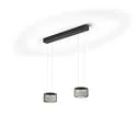 LED Pendelleuchte SIDRA-2, 4-flammig, rund, 50W, 2200-3000K, 5148lm, IP20, dimmbar, schwarz