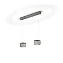 LED Pendelleuchte SIDRA-2, 4-flammig, rund, 50W, 2200-3000K, 5148lm, IP20, dimmbar, Graphit anthrazit