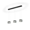 LED Pendelleuchte SIDRA-3, 6-flammig, rund, 75W, 2200-3000K, 7722lm, IP20, dimmbar, schwarz