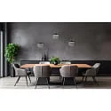 Knapstein LED Pendelleuchte SIDRA-3, 6-flammig, rund, 75W, 2200-3000K, 7722lm, IP20, dimmbar, schwarz