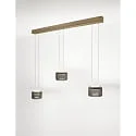 LED Pendelleuchte SIDRA-3, 6-flammig, rund, 75W, 2200-3000K, 7722lm, IP20, dimmbar, Effekt bronze