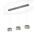 LED Pendelleuchte SIDRA-3, 6-flammig, rund, 75W, 2200-3000K, 7722lm, IP20, dimmbar, Graphit anthrazit
